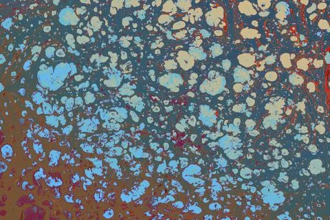 Ebru marble effect surface pattern design for print Stock Illustration