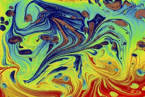 Ebru marble effect surface pattern design for print Illustrazione stock