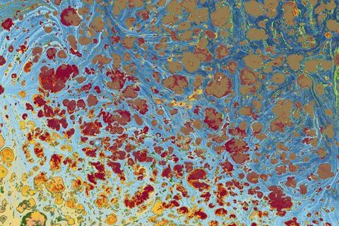 Ebru marble effect surface pattern design for print Illustrazione stock