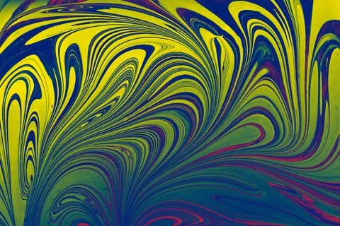 Ebru marbling effect surface pattern design for print Illustrazione stock