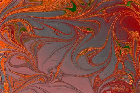 Ebru marbling effect surface pattern design for print イラスト素材