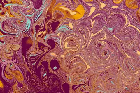 Ebru marbling effect surface pattern design for print Illustrazione stock