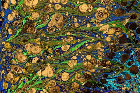 Ebru marbling effect surface pattern design for print Stock Illustration