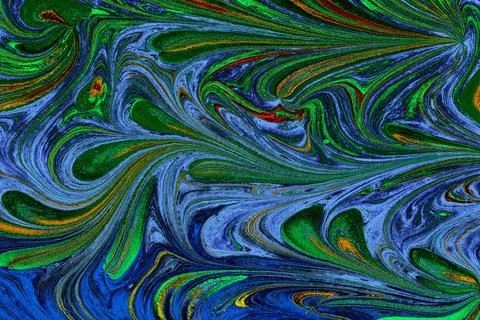 Ebru marbling effect surface pattern design for print Foto stock