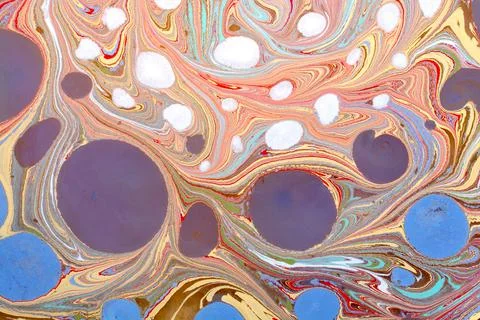 Ebru marbling effect surface pattern design for print Stock Photos