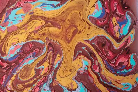 Ebru marbling effect surface pattern design for print 스톡 사진