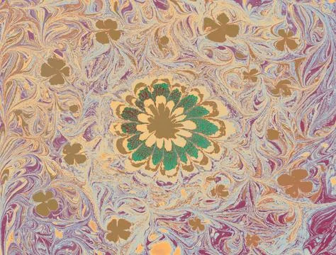 Ebru marbling effect surface pattern design for print Stock Photos