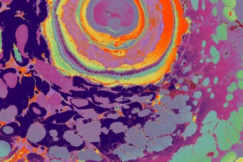 Ebru marbling effect surface pattern design for print Foto stock