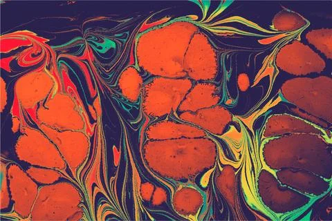 Ebru marbling effect surface pattern design for print Foto stock