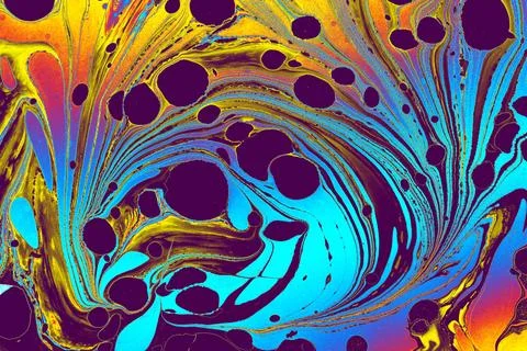 Ebru marbling effect surface pattern design for print Foto stock
