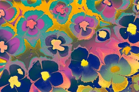 Ebru marbling effect surface pattern design for print Foto stock