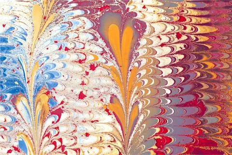 Ebru marbling effect surface pattern design for print Foto stock