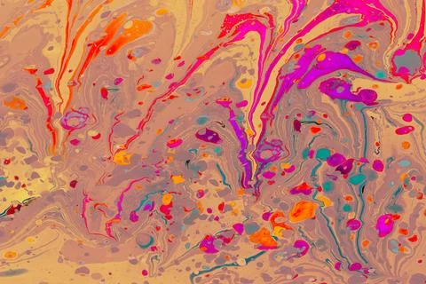 Ebru marbling effect surface pattern design for print Foto stock