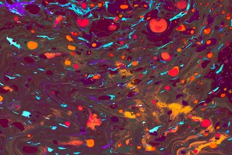 Ebru marbling effect surface pattern design for print Foto stock