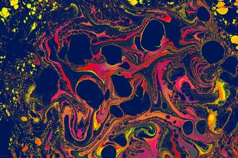 Ebru marbling effect surface pattern design for print Foto stock