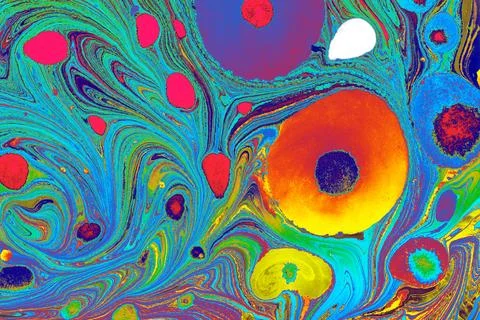 Ebru marbling effect surface pattern design for print Foto stock