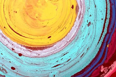 Ebru marbling effect surface pattern design for print Stock Photos