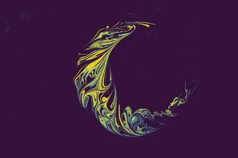 Ebru marbling effect surface pattern design for print Foto stock