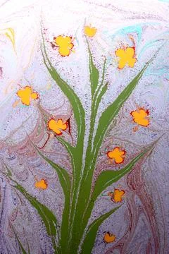 Ebru marbling effect surface pattern design for print Foto stock