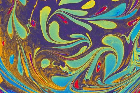 Ebru marbling effect surface pattern design for print 스톡 사진