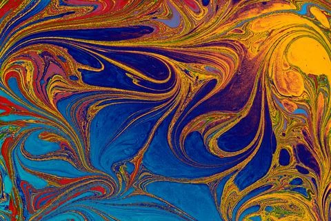 Ebru marbling effect surface pattern design for print Foto stock