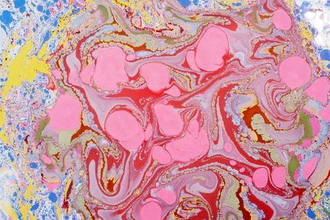 Ebru marbling effect surface pattern design for print Foto stock