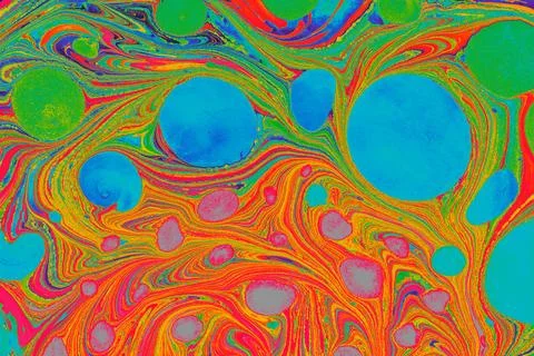 Ebru marbling effect surface pattern design for print Stock Photos