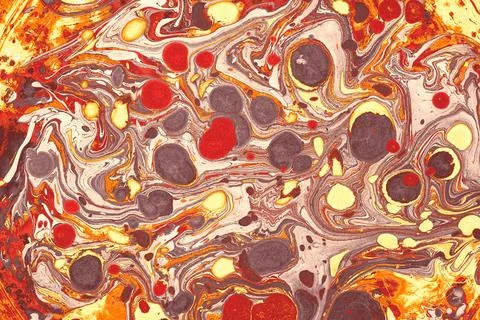 Ebru marbling effect surface pattern design for print Stock Photos