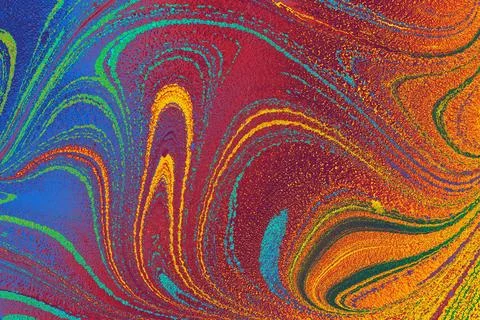 Ebru marbling effect surface pattern design for print Stock Photos
