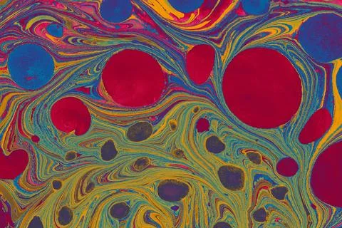 Ebru marbling effect surface pattern design for print Stock Photos