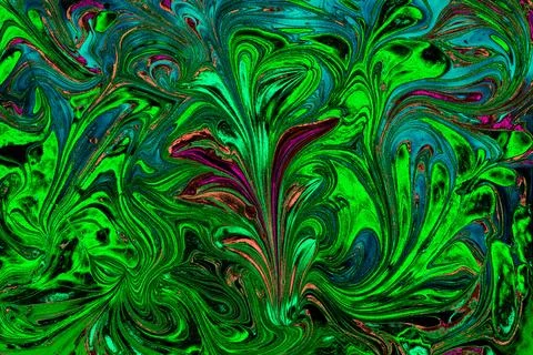 Ebru marbling effect surface pattern design for print Stock Photos