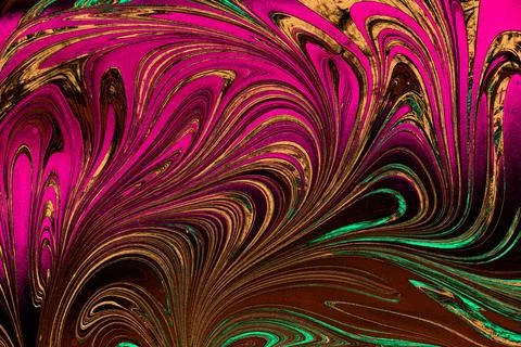 Ebru marbling effect surface pattern design for print 스톡 사진