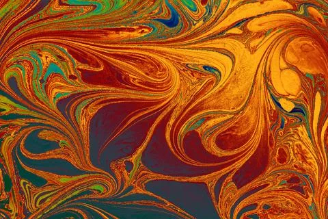 Ebru marbling effect surface pattern design for print Foto stock