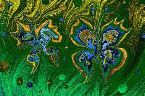 Ebru marbling effect surface pattern design for print Foto stock
