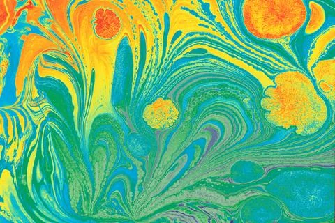 Ebru marbling effect surface pattern design for print Foto stock