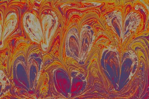 Ebru marbling effect surface pattern design for print Stock Photos