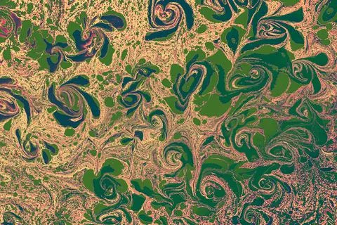 Ebru  marbling floral patterns.  . Unique art  Liquid marbling  texture  back Stock Illustration