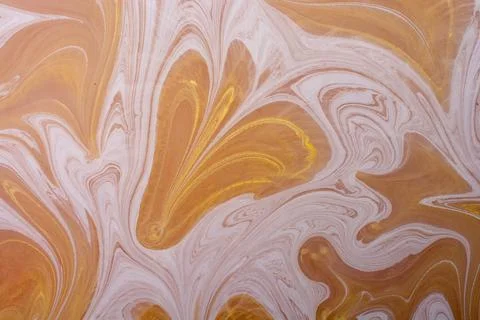 Ebru  marbling with floral patterns. Unique art  marbling  texture  backgroun Stock Illustration