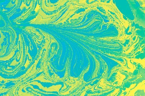 Ebru  marbling floral patterns.  . Unique art  Liquid marbling  texture  ba.. Stock Illustration