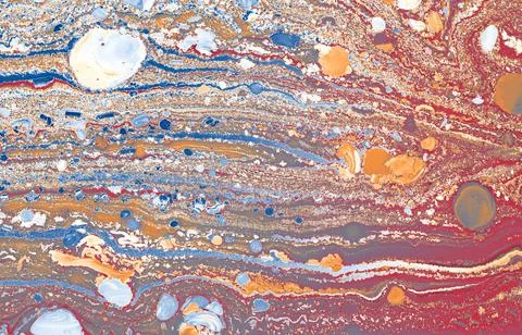 Ebru  marbling texture handmade wave background. Unique art  Liquid marbling  Stock Illustration
