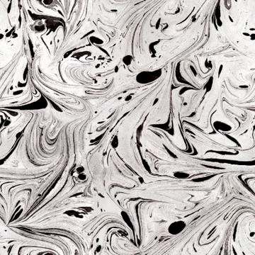 Ebru seamless pattern Stock Illustration