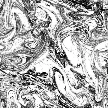 Ebru seamless vector pattern Stock Illustration