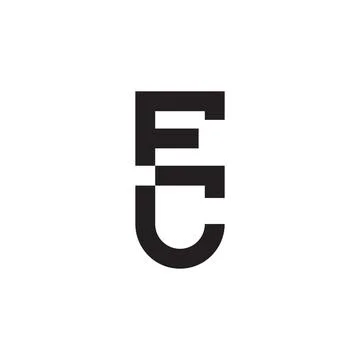 Ec initial letter vector logo icon Stock Illustration