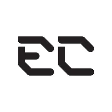 Ec initial letter vector logo icon Stock Illustration