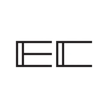 Ec initial letter vector logo icon Ilustração Stock