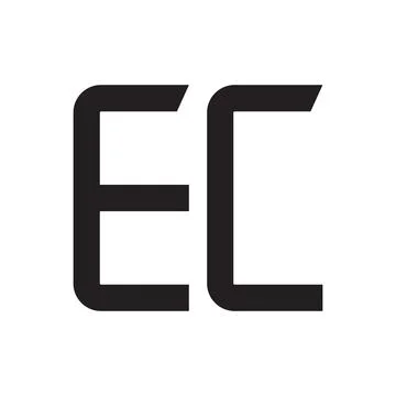 Ec initial letter vector logo icon Stock Illustration