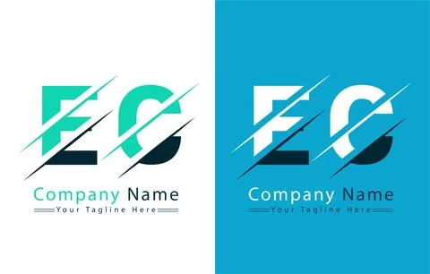EC Letter Logo Design Template. Vector Logo Illustration Stock Illustration