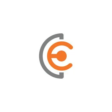 EC or CE logo and icon design Stock Illustration
