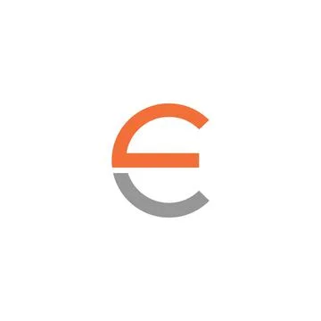 EC or CE logo and icon design Stock Illustration