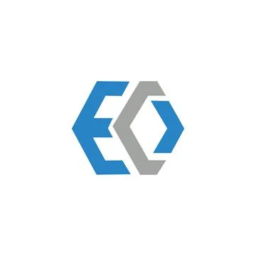 EC or CE logo and icon design Stock Illustration